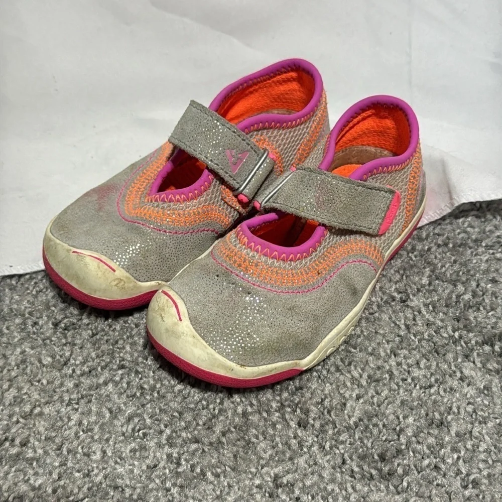 Plae Emme Sporty Jane Silver & Pink Size 7 Toddler